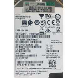 Disque HP 2,4 To SAS DS 12G 10K SFF MSA (P24832-001)