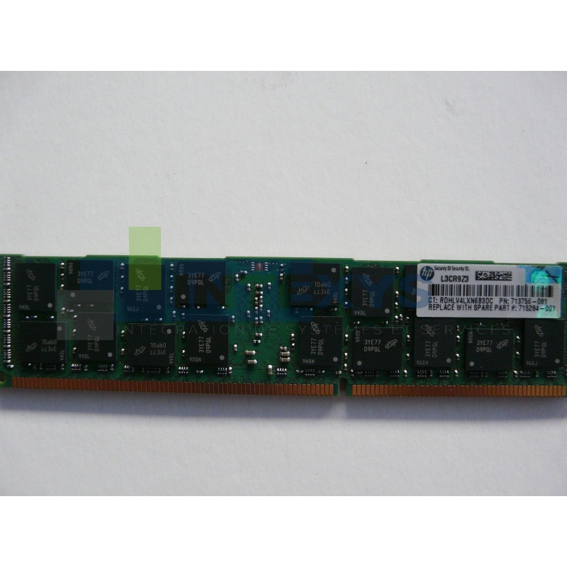 Barrette mémoire HP 16 Go 2RX4 PC3L 1600MHz 12800R RDIMM  (715284-001)
