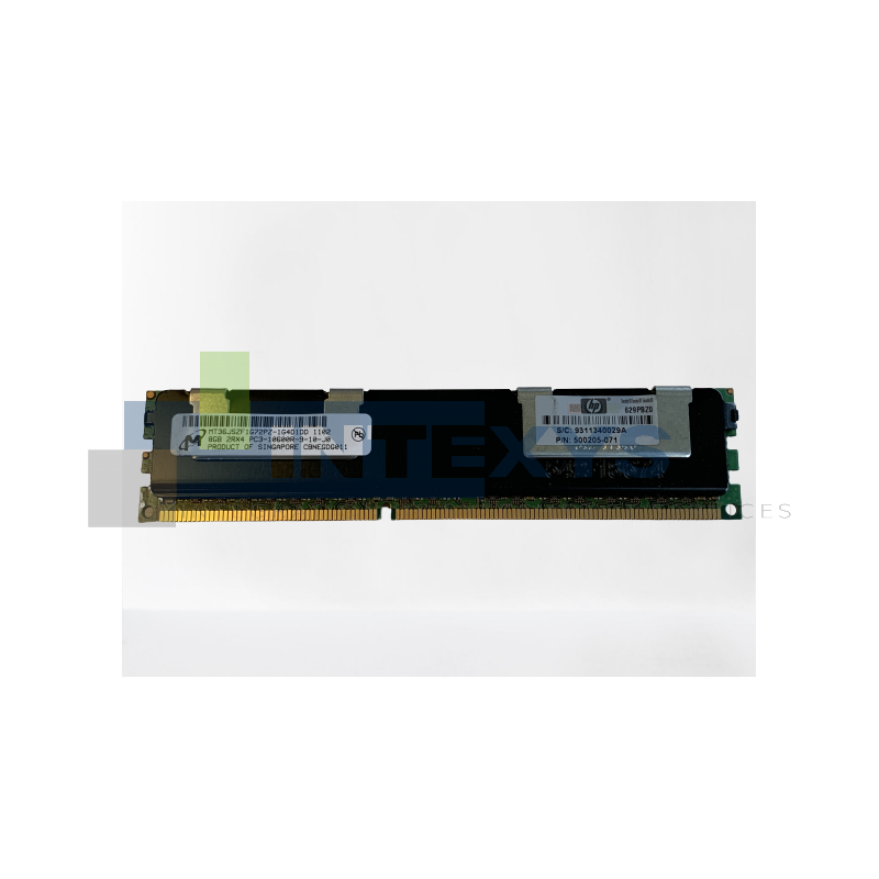 Barrette Mémoire HP 8 Go 2Rx4 DDR3 PC3-10600R-9 (MT36JSZF1G72PZ-1G4D1DD)