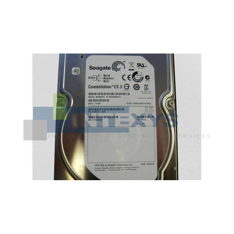 Disque SEAGATE 4 To SAS 6G 7,2K LFF (ST4000NM0023)