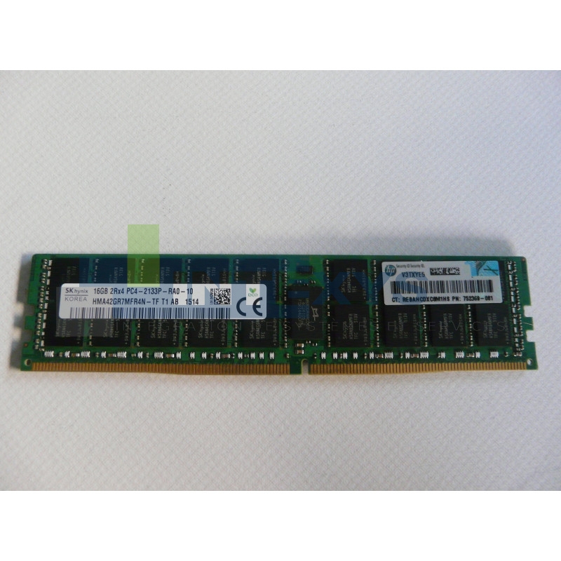 Barrette mémoire DELL 16 Go PC4 2RX4 2133MHz 17000P RDIMM (1R8CR)