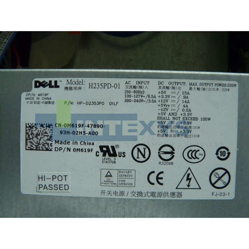 ALIMENTATION DELL OPTIPLEX 360 235W (M619F)