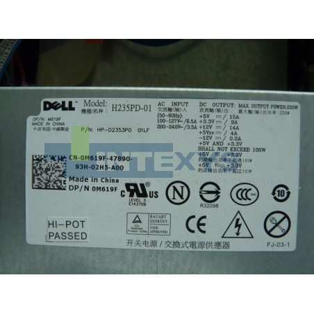 ALIMENTATION DELL OPTIPLEX 360 235W (M619F)
