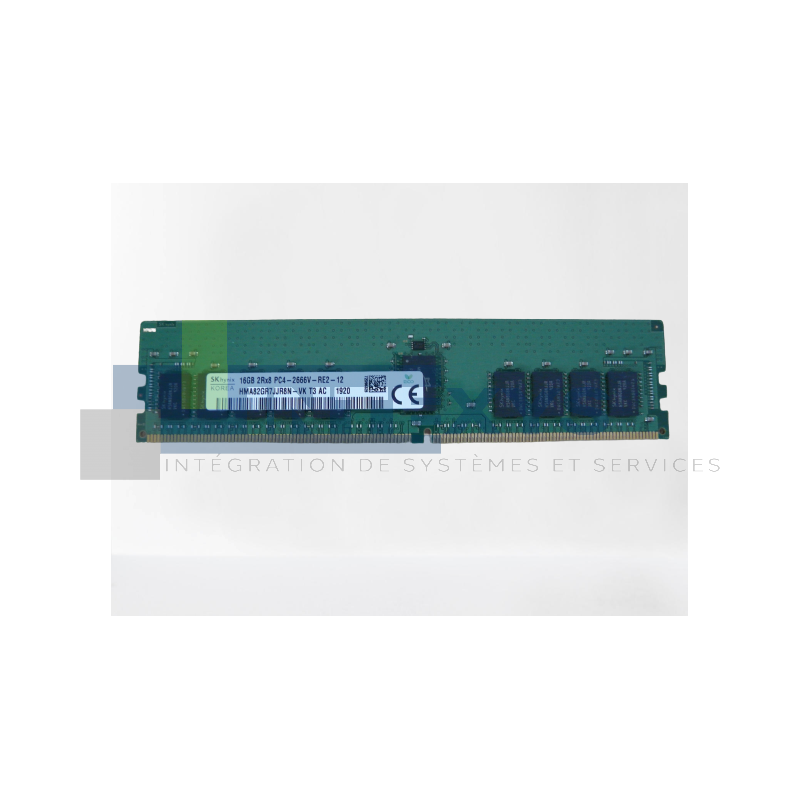 Barrette Mémoire HYNIX 16Go 2Rx8 DDR4 2666MHz ECC (HMA82GR7JJR8N-VK)