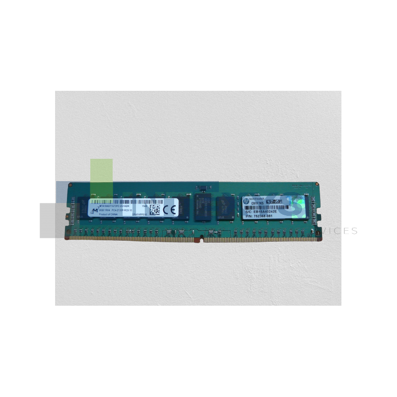 Barrette mémoire HP 8 Go PC4 1RX4 2133MHz 17000P RDIMM (752368-081)