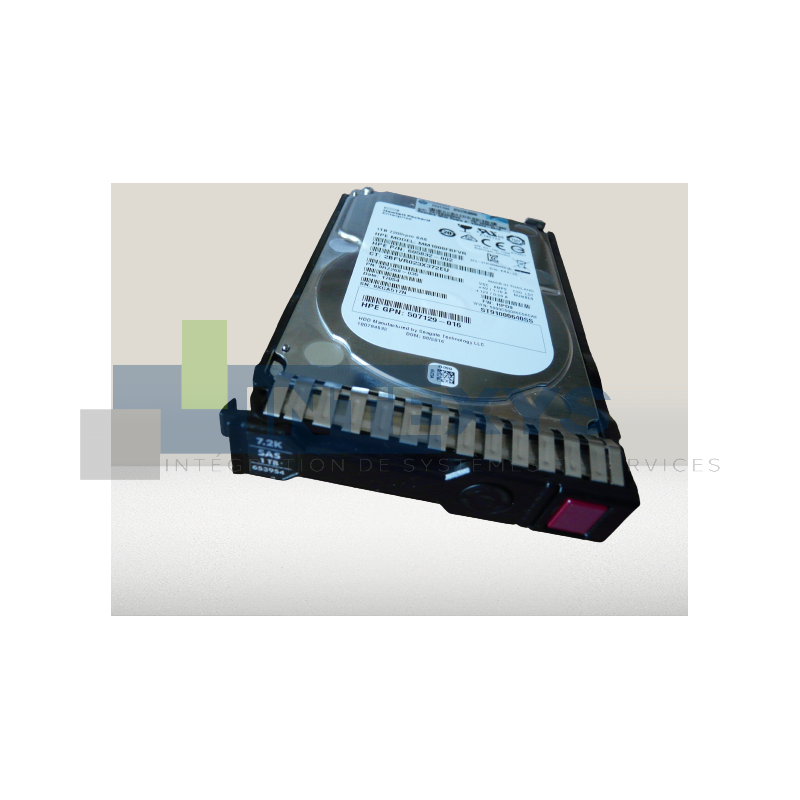 Disque HP 1 To SAS 6G 7,2K SFF SC (653954)