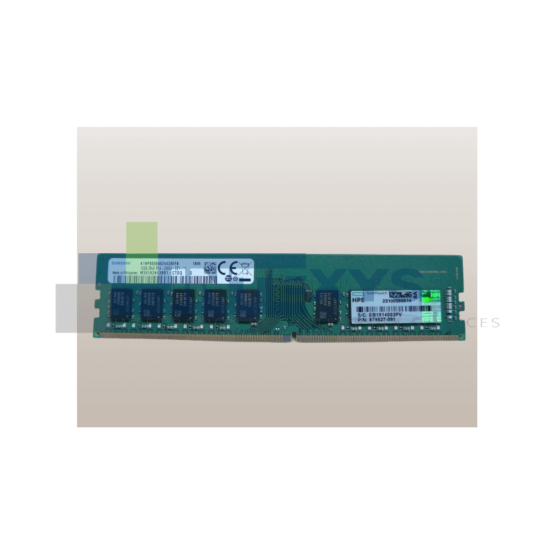 Barrette mémoire HP 16 Go PC4 2RX8 21300V 2666 MHz UDIMM (879527-091)