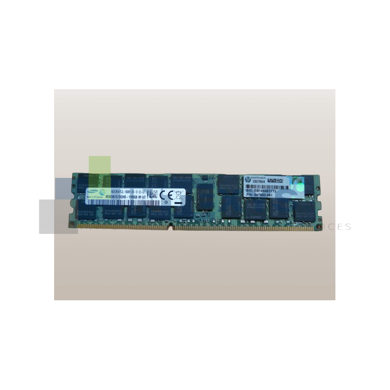 Barrette Mémoire HP 16 Go 2RX4 PC3L 1333MHz 10600R RDIMM (664692-001)