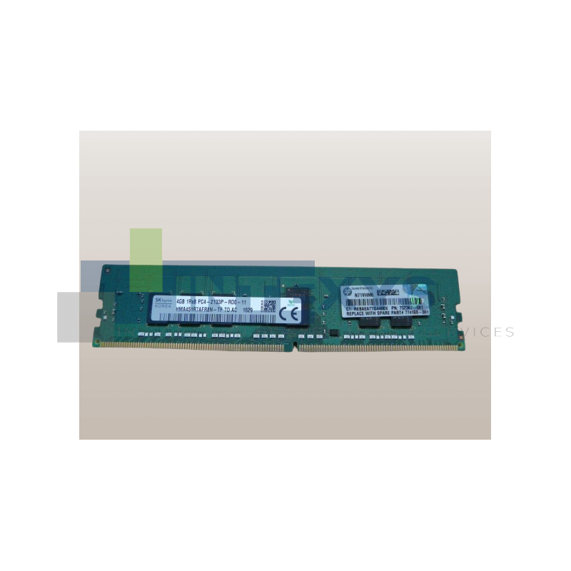 Barrette mémoire HP 4 Go PC4 1RX8 2133MHz 17000P RDIMM (774169-001)