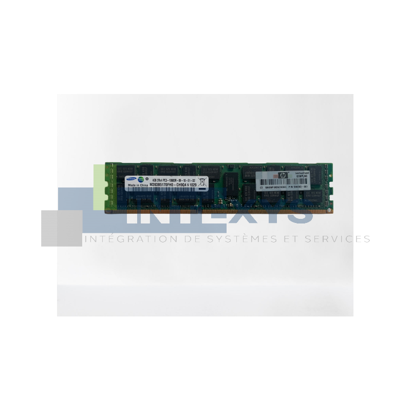 Barrette mémoire HP 4 Go 1RX4 PC3 10600R DDR3 1333MHz (591750-071)