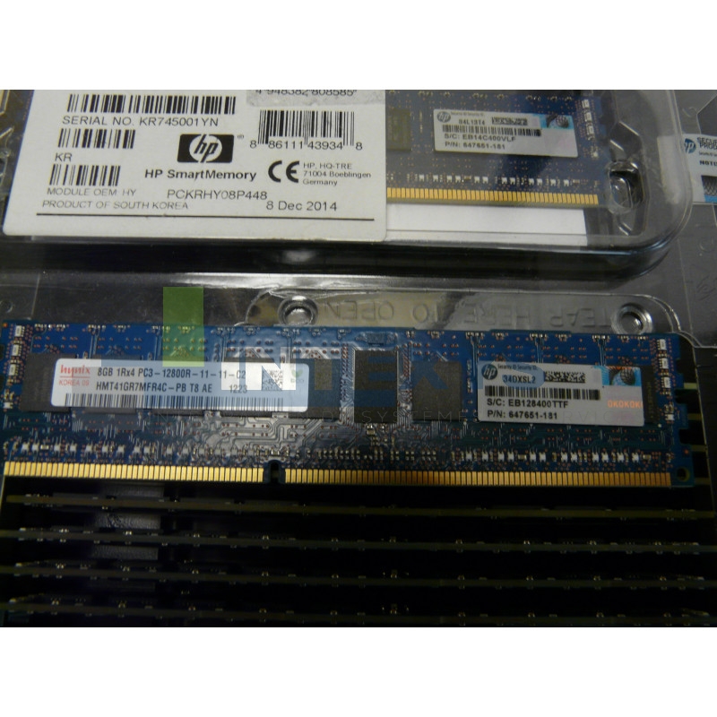 Barrette Mémoire HP 8 Go 1RX4 PC3 (647651-181)