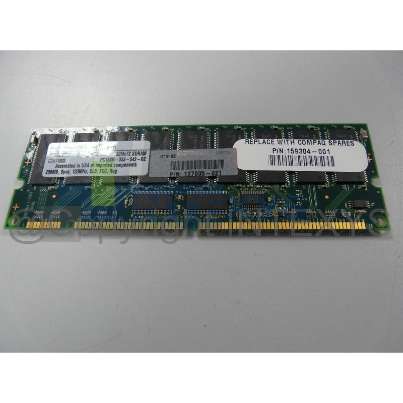 Barrette Mémoire HP PROLIANT 256 Mo PC133 ECC SDRAM (159304-001)